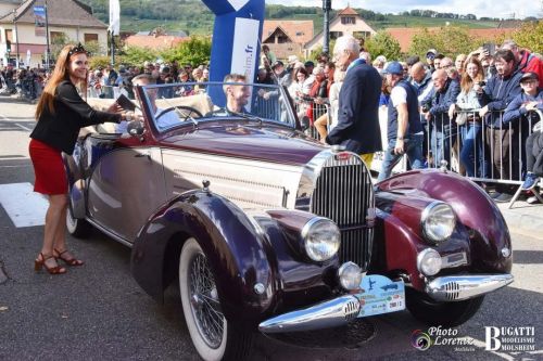 <p>3ème prix Fondation Bugatti<br>Type 57 C  Cabriolet  Stelvio. -  Gangloff  - 1937 Républic Tchèque </p>